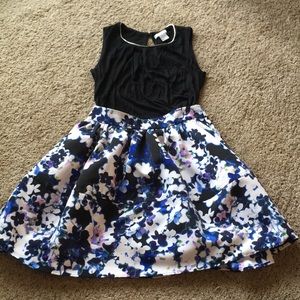 Embellished neckline black blouse